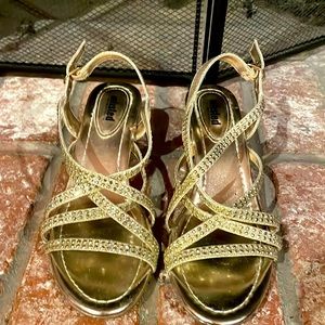 Gold bling sandal